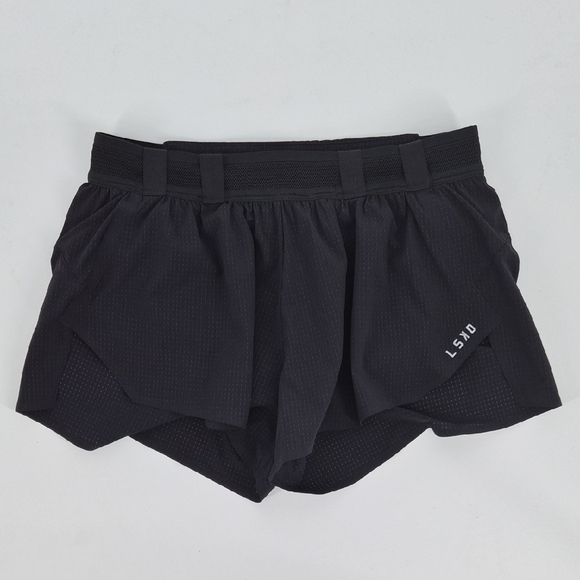 LSKD Pacer 3" black Running Shorts. Lightweight Breathable XS - Picture 2 of 8